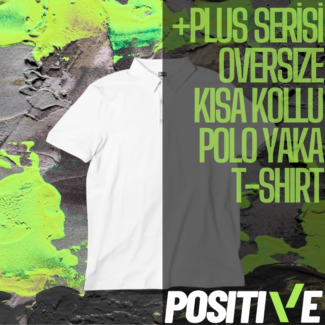 +PLUS SERİSİ OVERSIZE KISA KOLLU POLO YAKA T-SHIRT