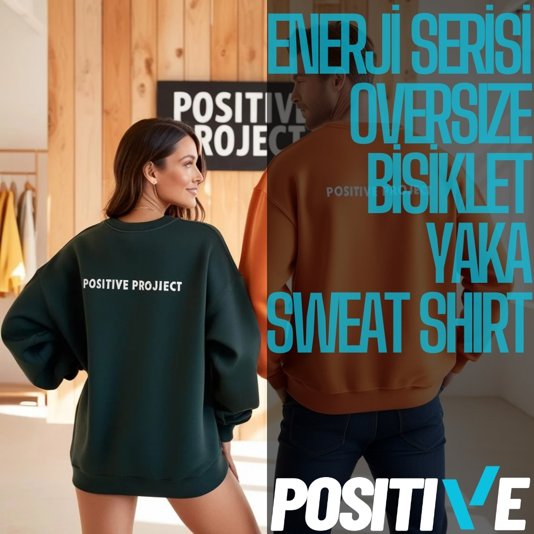 ENERJİ SERİSİ OVERSIZE BİSİKLET YAKA SWEAT SHIRT