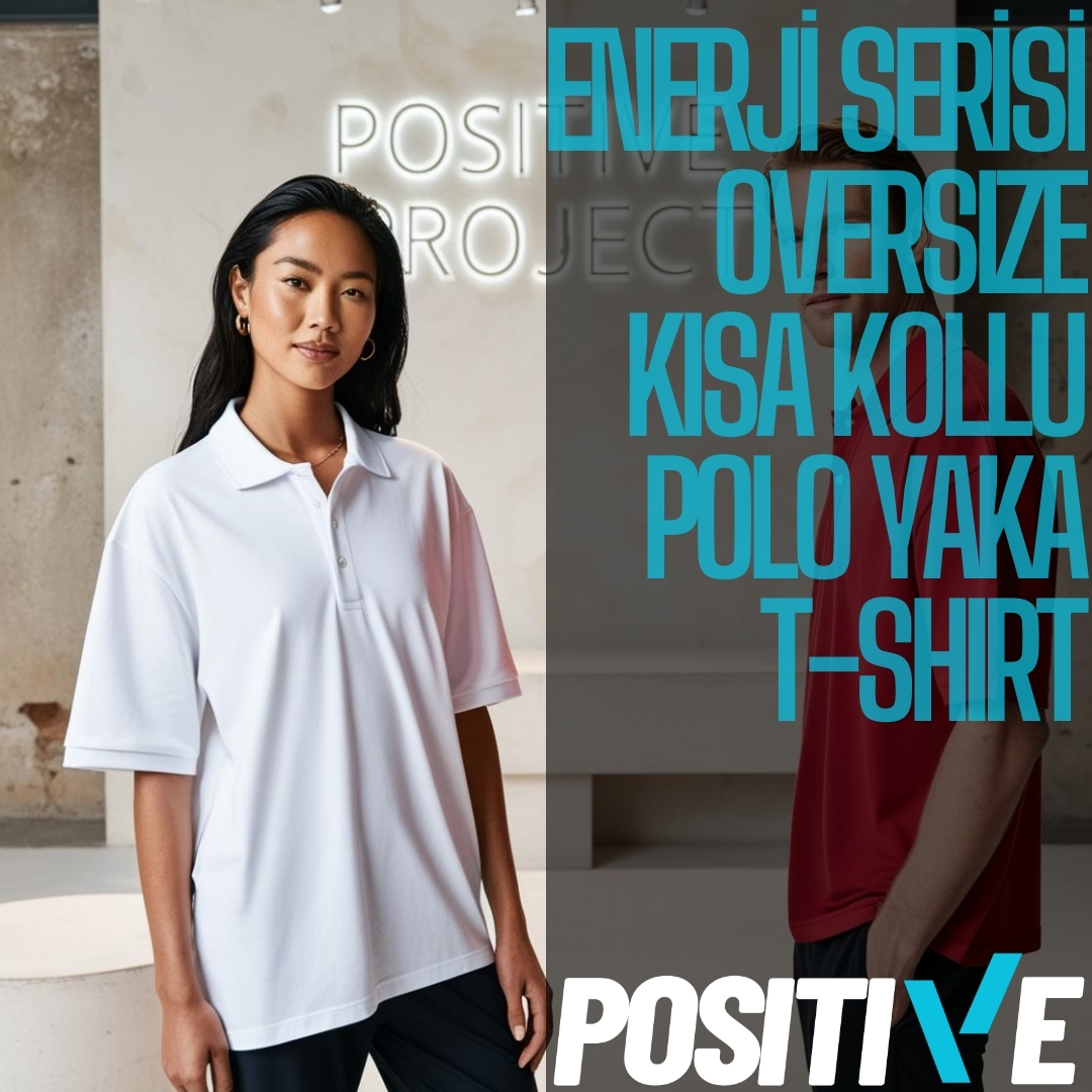ENERJİ SERİSİ OVERSIZE KISA KOLLU POLO YAKA T-SHIRT