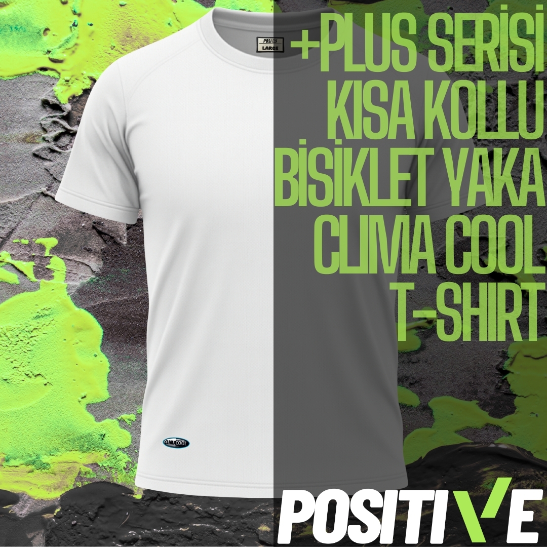 +PLUS SERİSİ KISA KOLLU BİSİKLET YAKA CLIMA COOL T-SHIRT