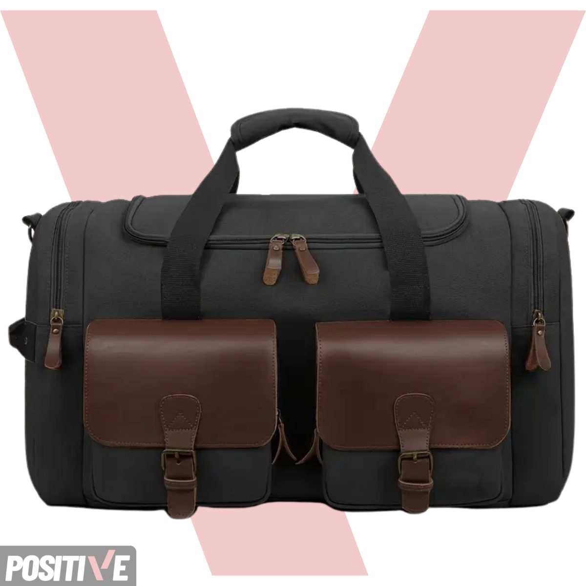 Alternative view of +PLUS “HYBRID CARRY”  %100 DOĞA DOSTU  KANVAS & VEGAN DERİ DETAYLI SEYAHAT ÇANTASI
