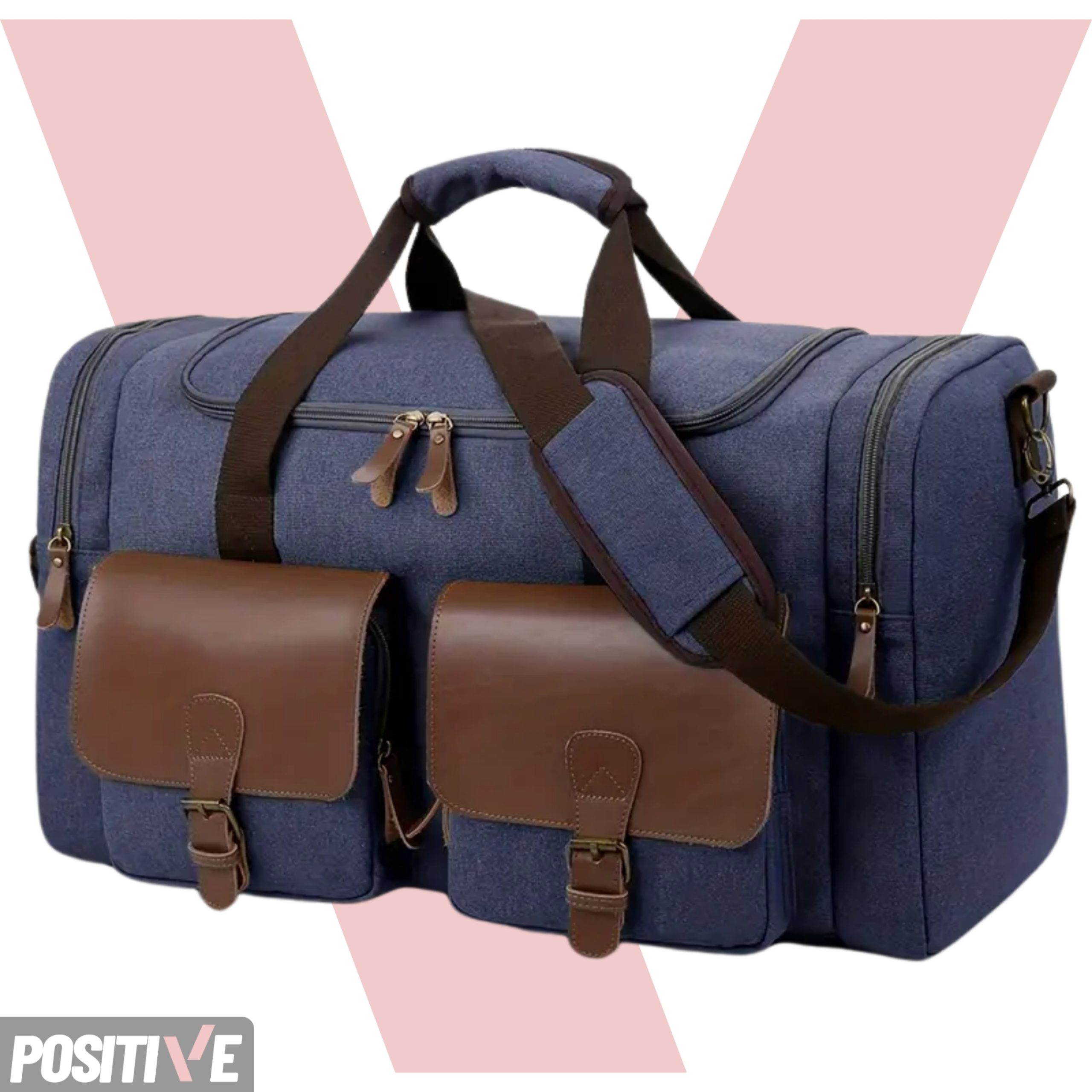 +PLUS “HYBRID CARRY” %100 DOĞA DOSTU KANVAS & VEGAN DERİ DETAYLI SEYAHAT ÇANTASI - Görsel 6