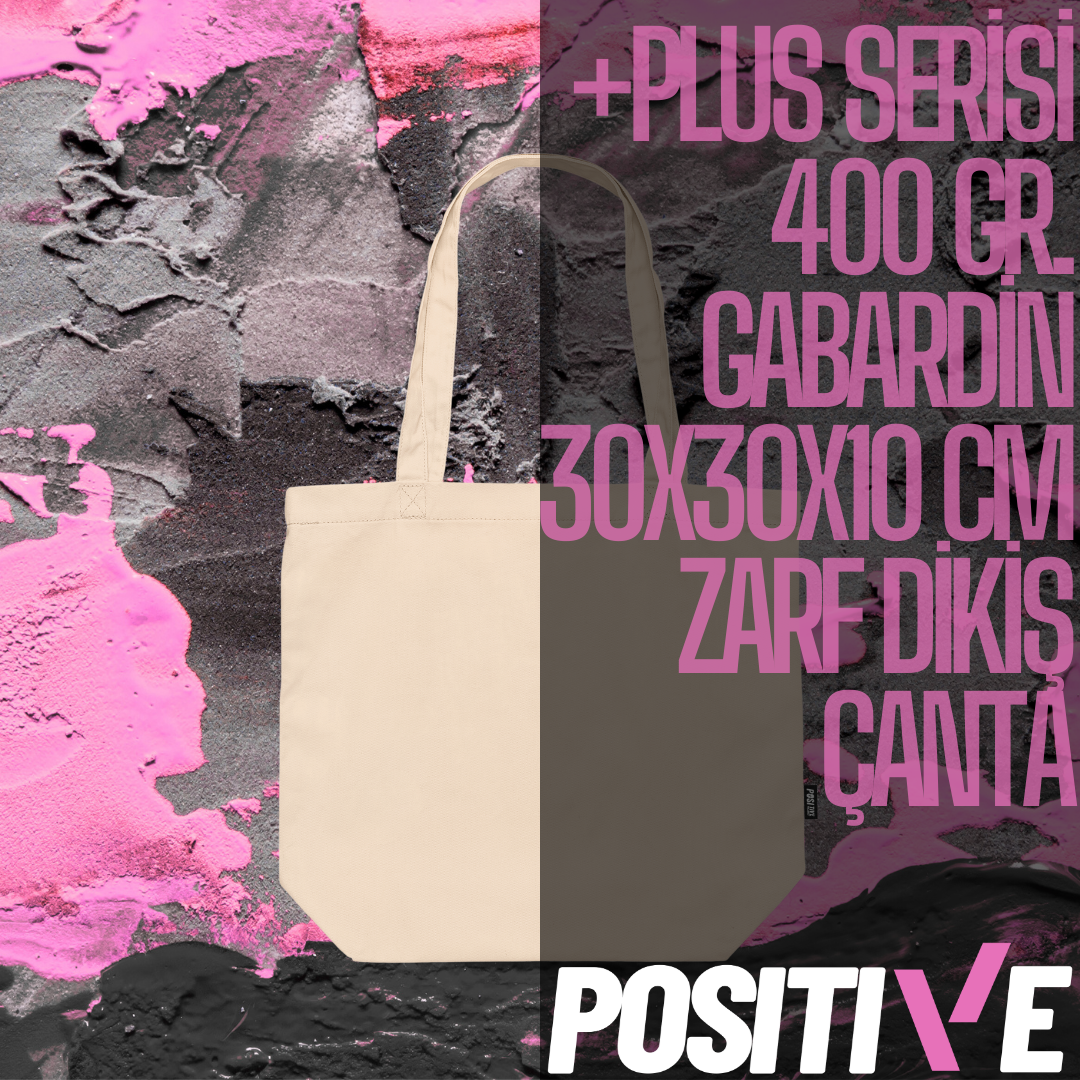 +PLUS SERİSİ 400 GR. GABARDİN 30x30x10 CM ZARF DİKİŞ ÇANTA