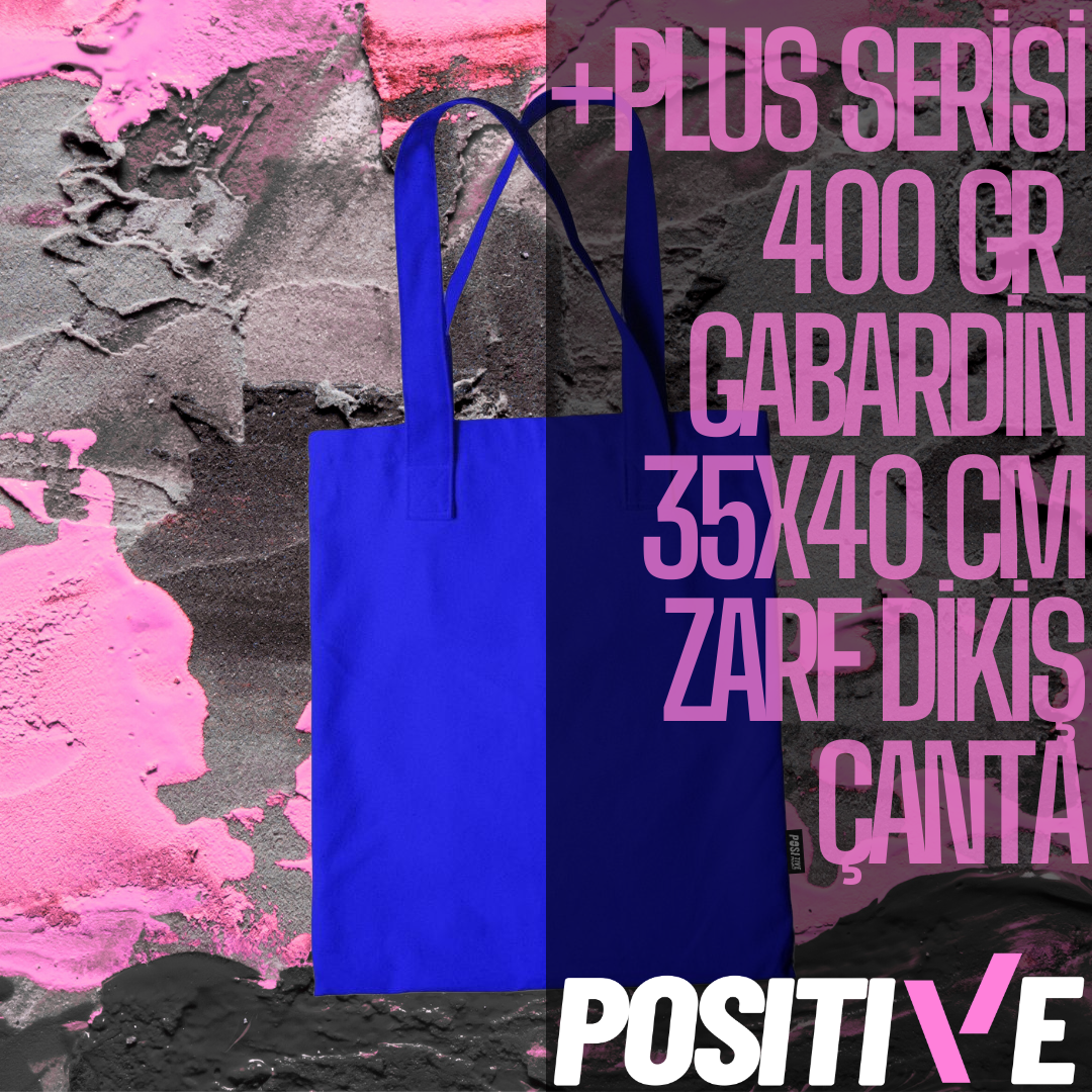 +PLUS SERİSİ 400 GR. GABARDİN 35x40 CM ZARF DİKİŞ ÇANTA