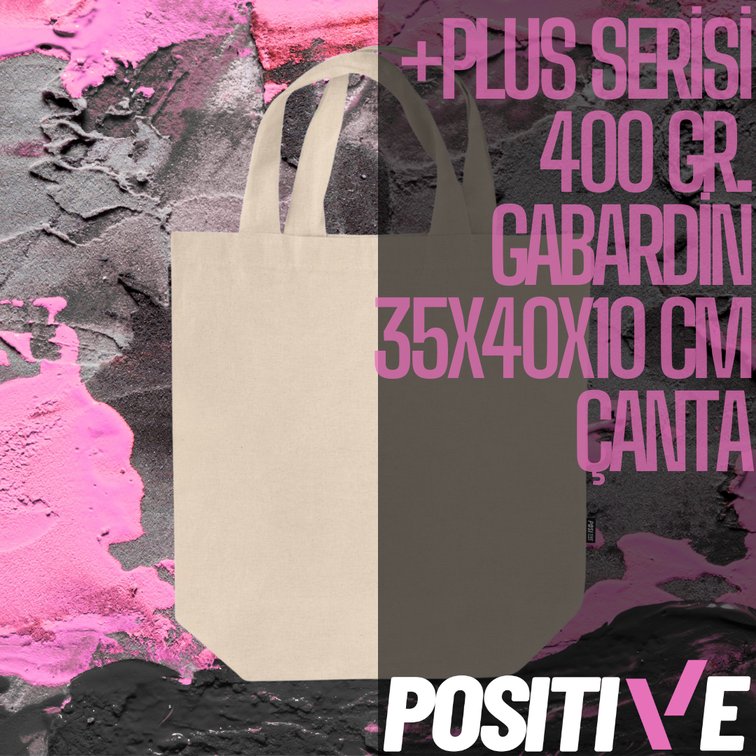 +PLUS SERİSİ 400 GR. GABARDİN 35x40x10 CM ÇANTA