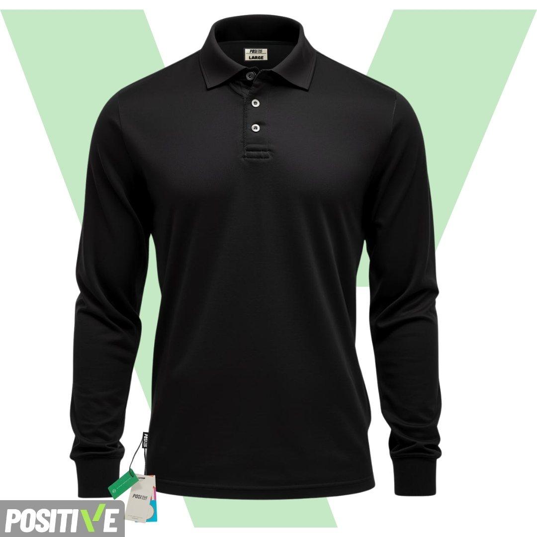 +PLUS SERİSİ UZUN KOLLU POLO YAKA T-SHIRT - Görsel 5