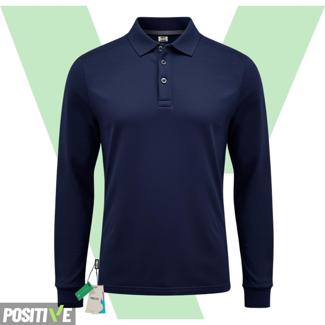 +PLUS SERİSİ UZUN KOLLU POLO YAKA T-SHIRT - Görsel 7